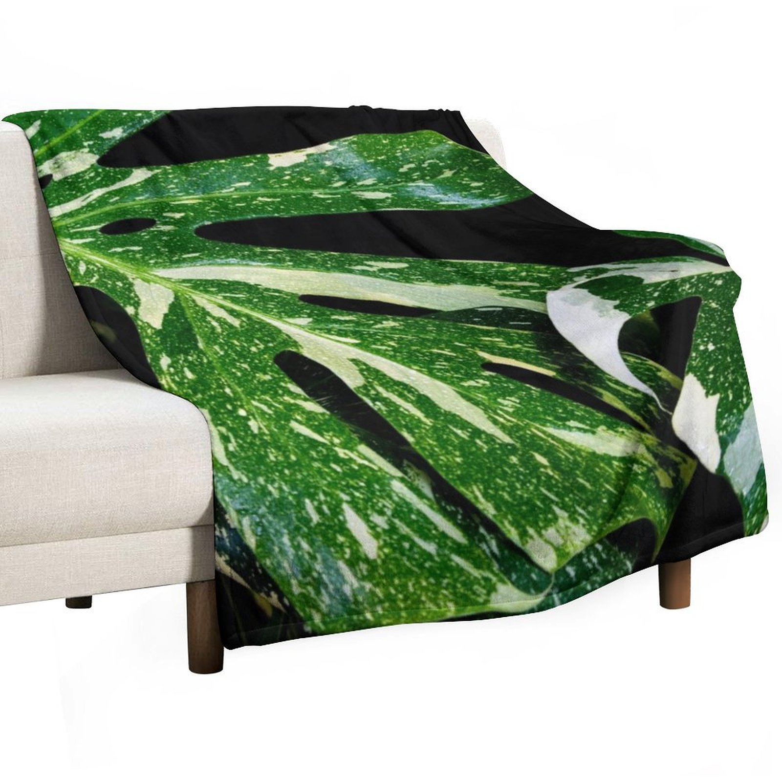 Monstera Thai Constellation - Monstera Thai Constellation Plaid Dekbed Zachte