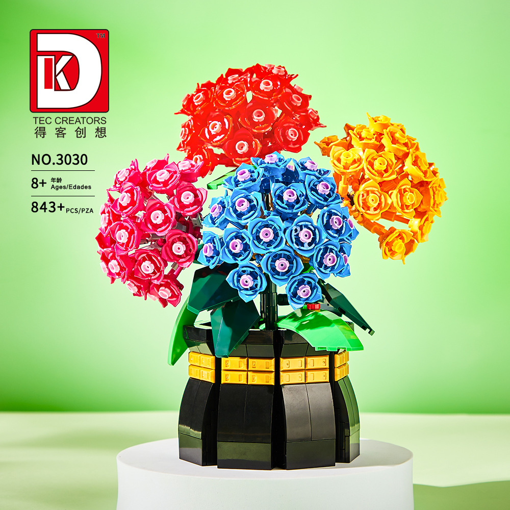 Plant Parent Pot - Nieuwe Hortensia Borduurmand Bouwstenen Set Bloembal