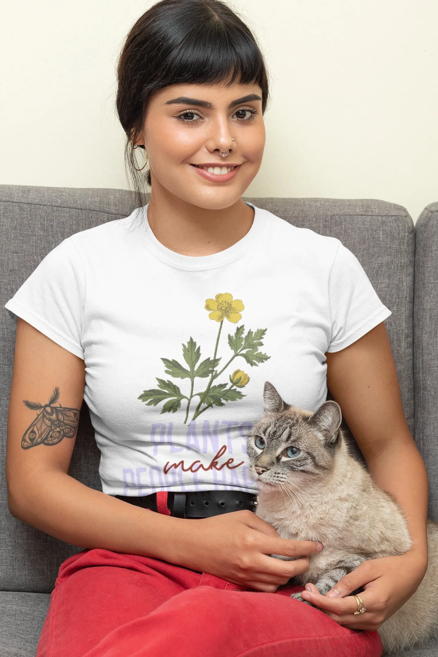 Plant Parent T Shirt - Planten maken mensen blij Inspirerende Plant