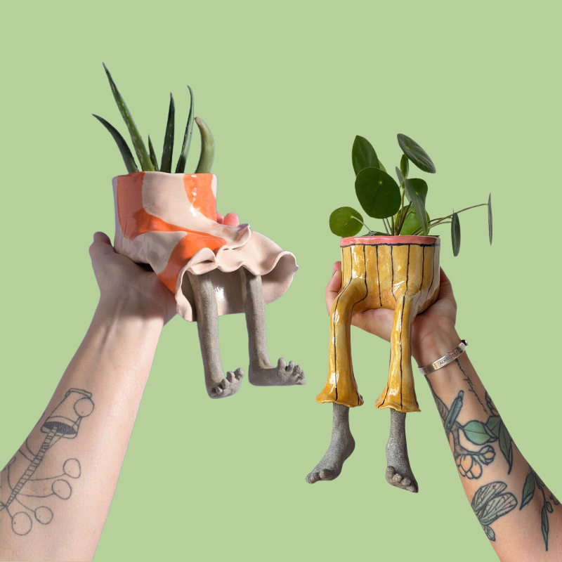 1 stuk grappige zittende benen - Plant Parent Pot recensie en prijs